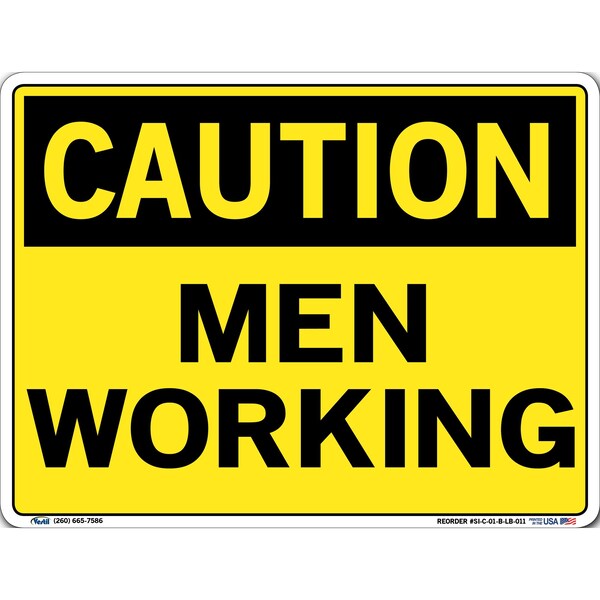 Sign, Caution, 12.5x9.5", Label/Decal, .011, SI-C-01-B-LB-011